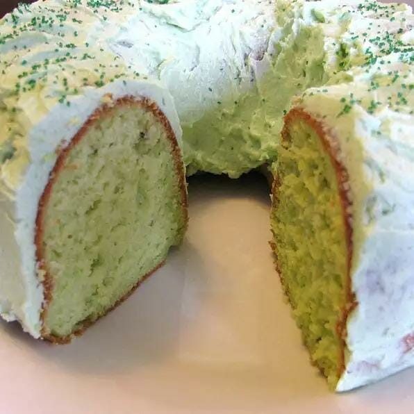 PISTACHIO CAKE WITH A BOX OF CAKE MIX