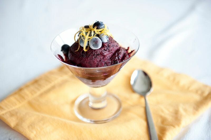 Blueberry Pomegranate Sorbet