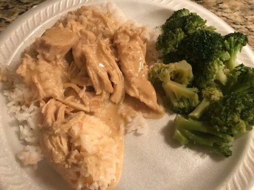 SLOW COOKER CHICKEN BREASTS WITH GRAVY