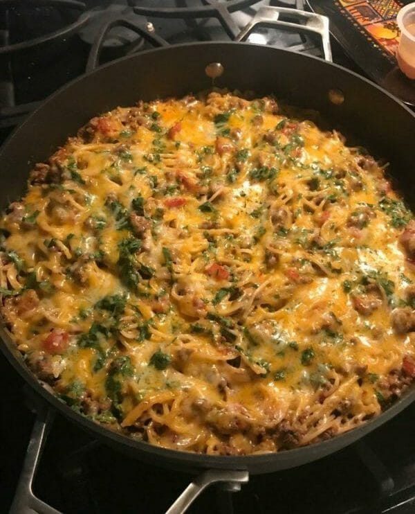 One-Pot Taco Spaghetti