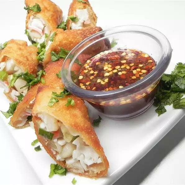 CRAB RANGOON EGG ROLLS