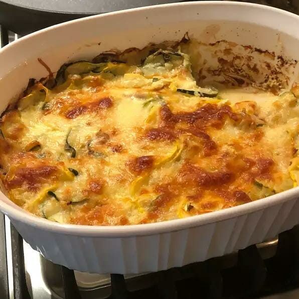 ZUCCHINI AND SQUASH AU GRATIN