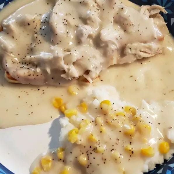 CROCKPOT CHICKEN AND GRAVY