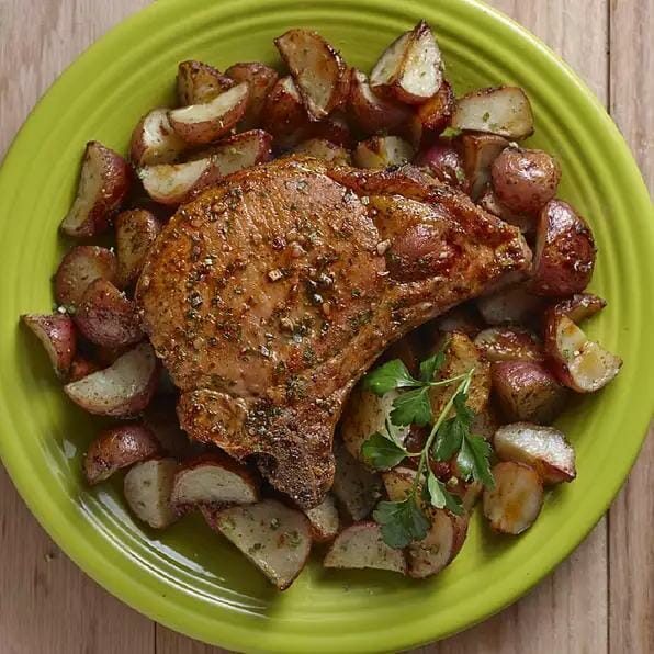 Crockpot Ranch Pork Chops and Potatoes