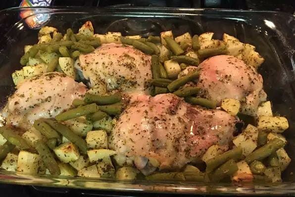 Garlic & Lemon Chicken With Green Beans & Red Potatoes