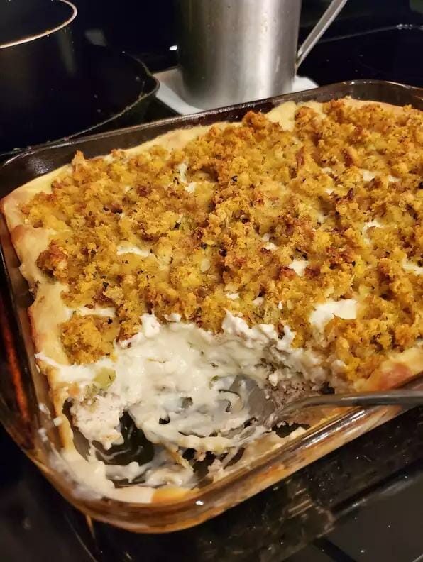 Super Rotisserie Chicken and Stuffing Casserole