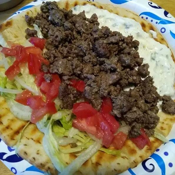 Hamburger Pepper and Onion Gyros