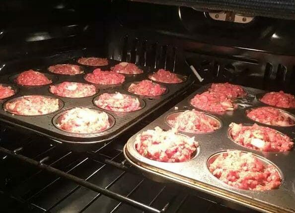 Meatloaf in a muffin pan