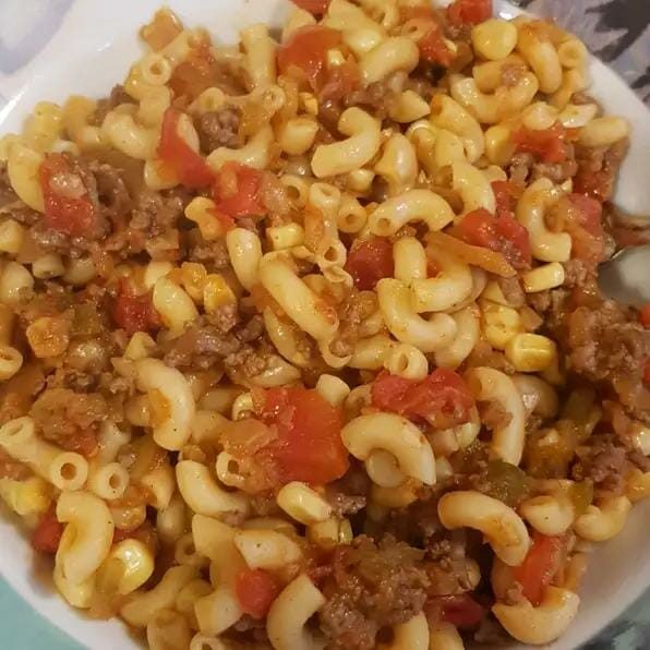 Mexican Pasta Shells with Ground Beef 