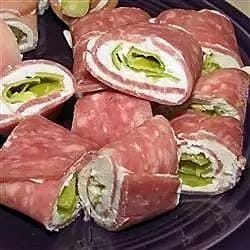 Salami and Cream Cheese Roll up