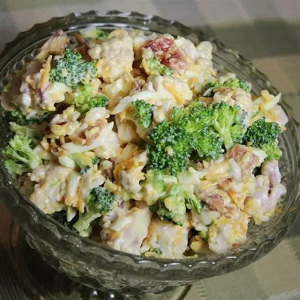 Broccoli Cauliflower Salad