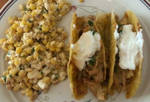 CREAM CHEESE CHICKEN TACOS