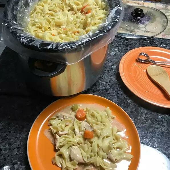 Comforting Chicken & Noodles CrockPot