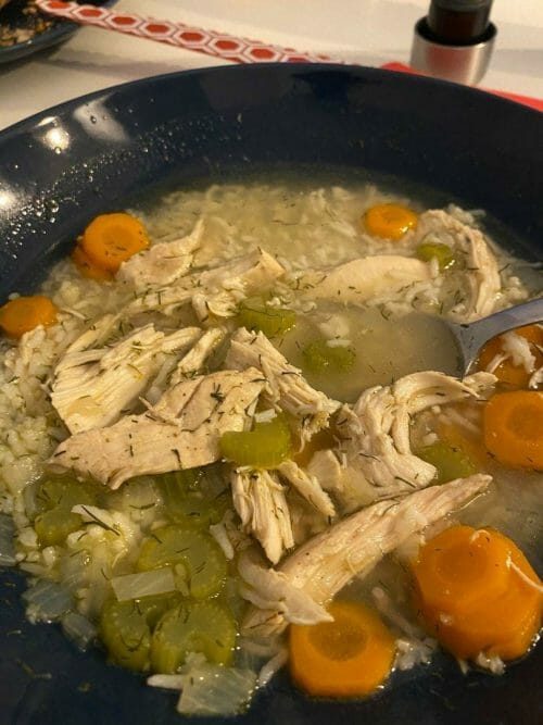 Lemon Chicken and Rice Soup