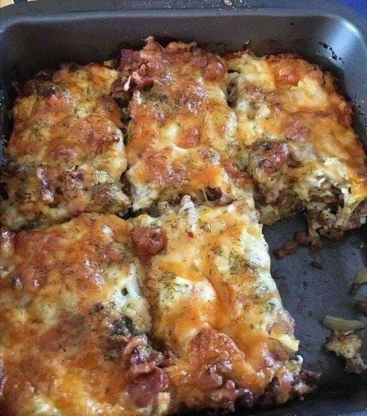 Low-Carb Bacon Cheeseburger Casserole