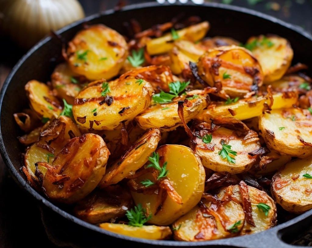 FRIED POTATOES AND ONIONS