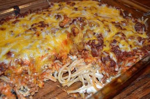 MILLION DOLLAR SPAGHETTI CASSEROLE