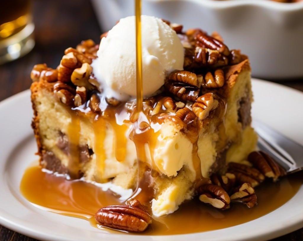 EASY PECAN PIE BREAD PUDDING