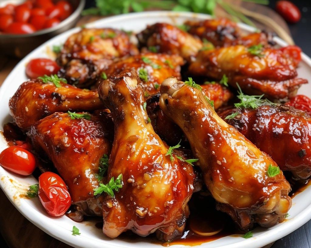 Caramelized Baked Chicken Legs or Wings