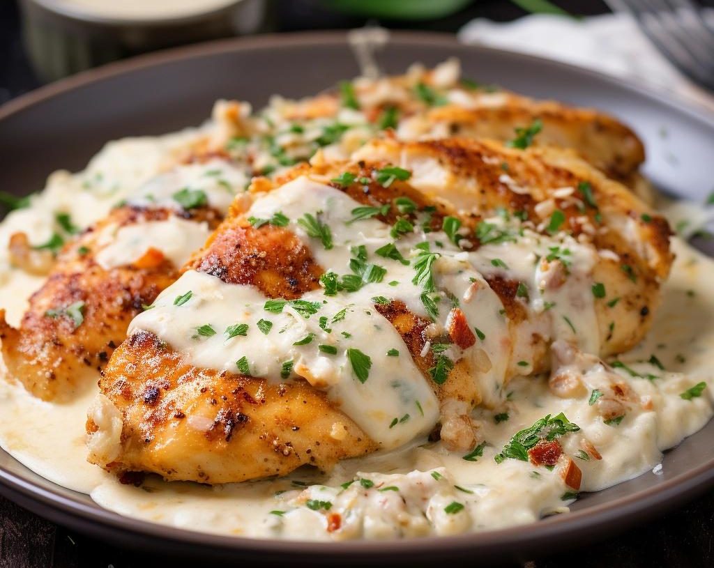 CREAMY GARLIC BUTTER PARMESAN CHICKEN