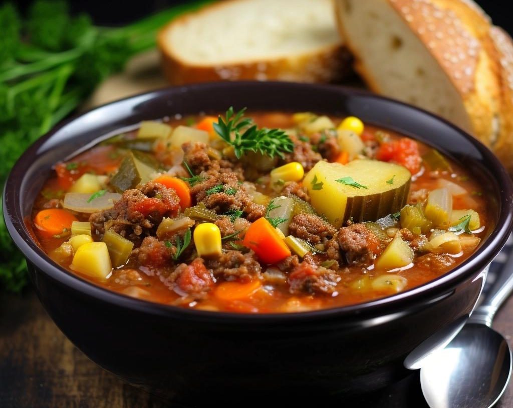 GRANDMA’S HAMBURGER & VEGETABLE SOUP