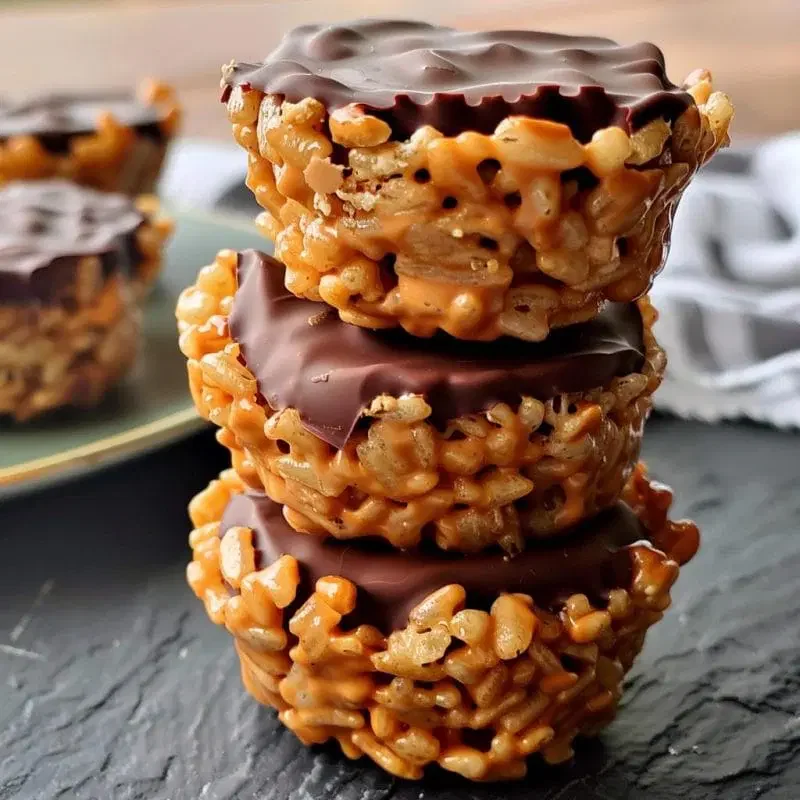 PEANUT BUTTER BALLS WITH CHOCOLATE RICE KRISPIES