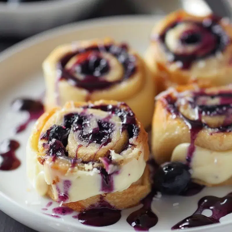 5-Ingredient Blueberry Cheesecake Rolls