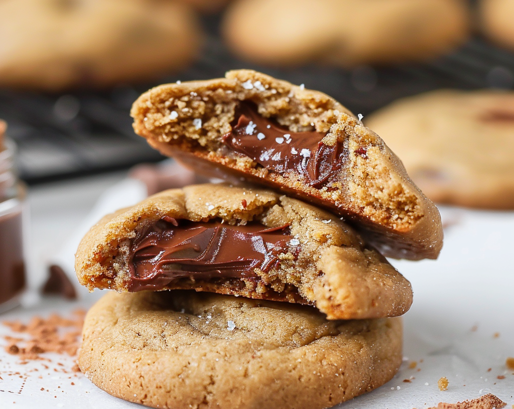 Nutella Stuffed Cookies