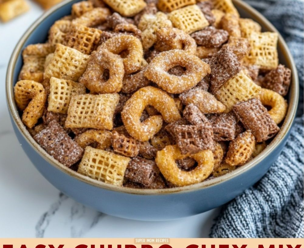 Easy Churro Chex Mix