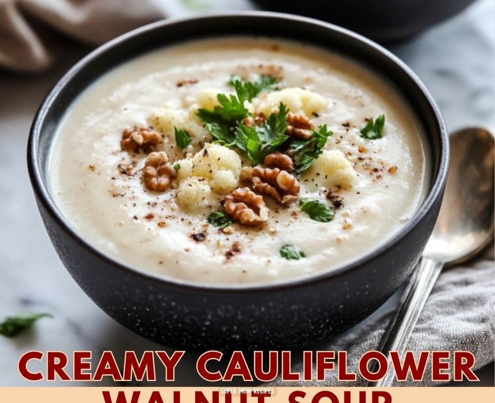 Creamy Cauliflower Walnut Soup