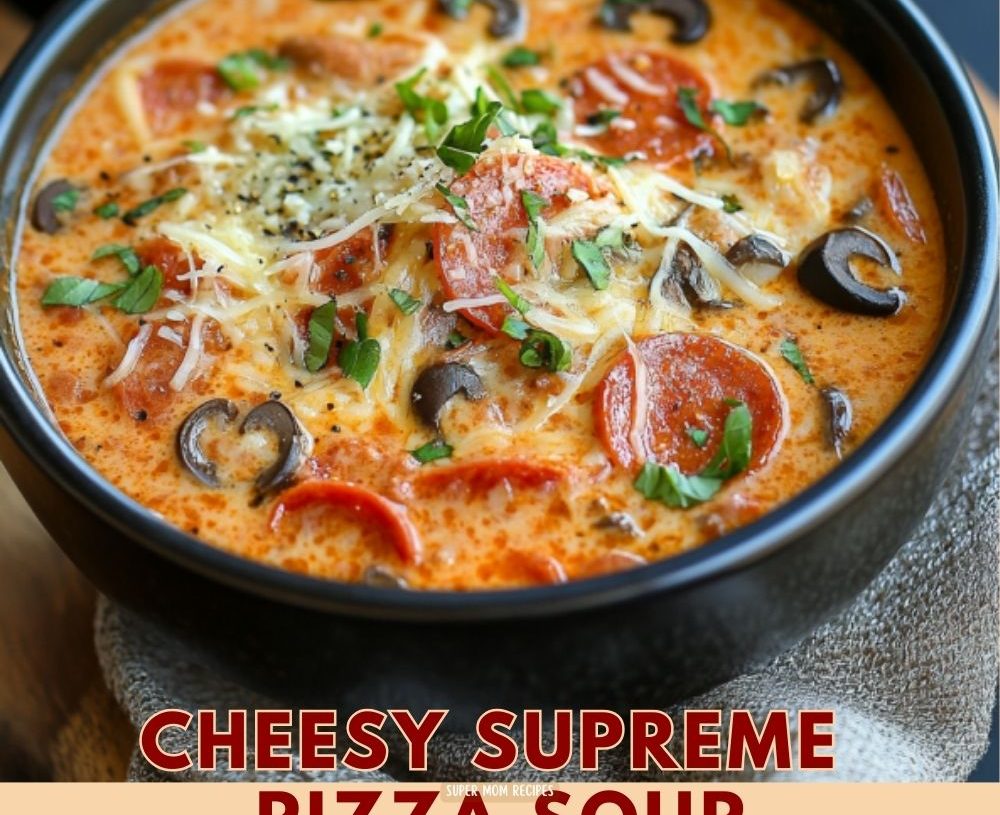 Cheesy Supreme Pizza Soup