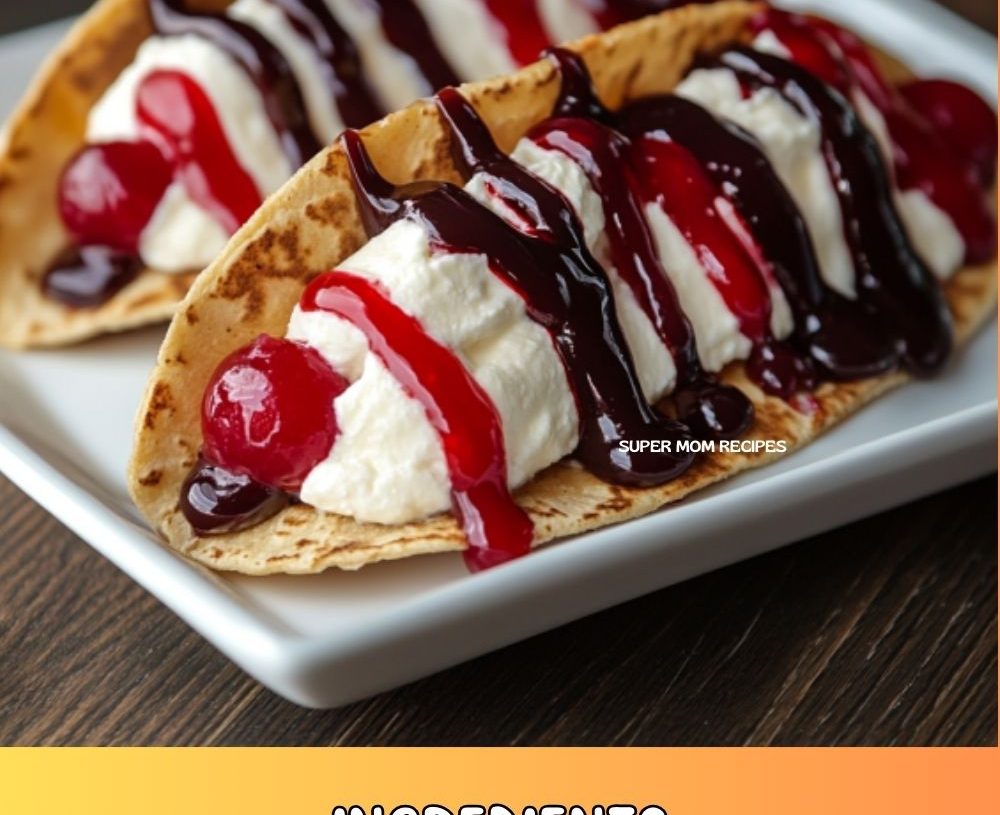 Mini Cherry Cheesecake Tacos