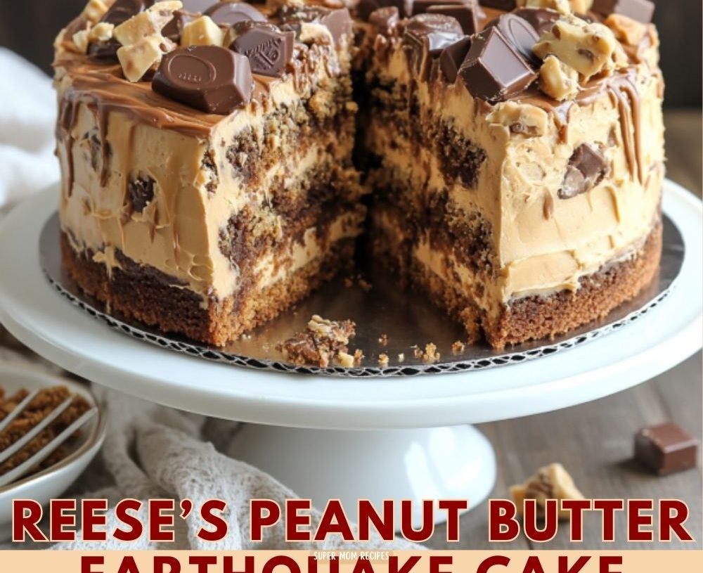 Reese’s Peanut Butter Earthquake Cake