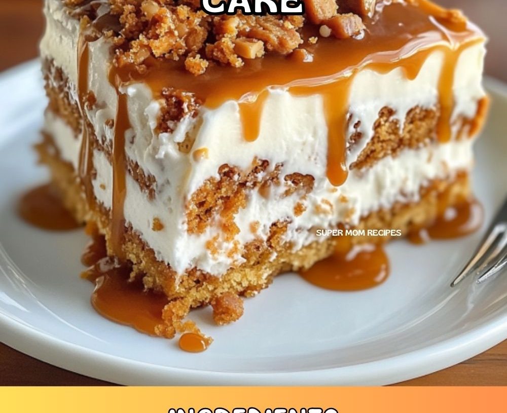 Toffee Butterscotch Poke Cake