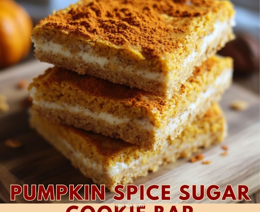 Pumpkin Spice Sugar Cookie Bars