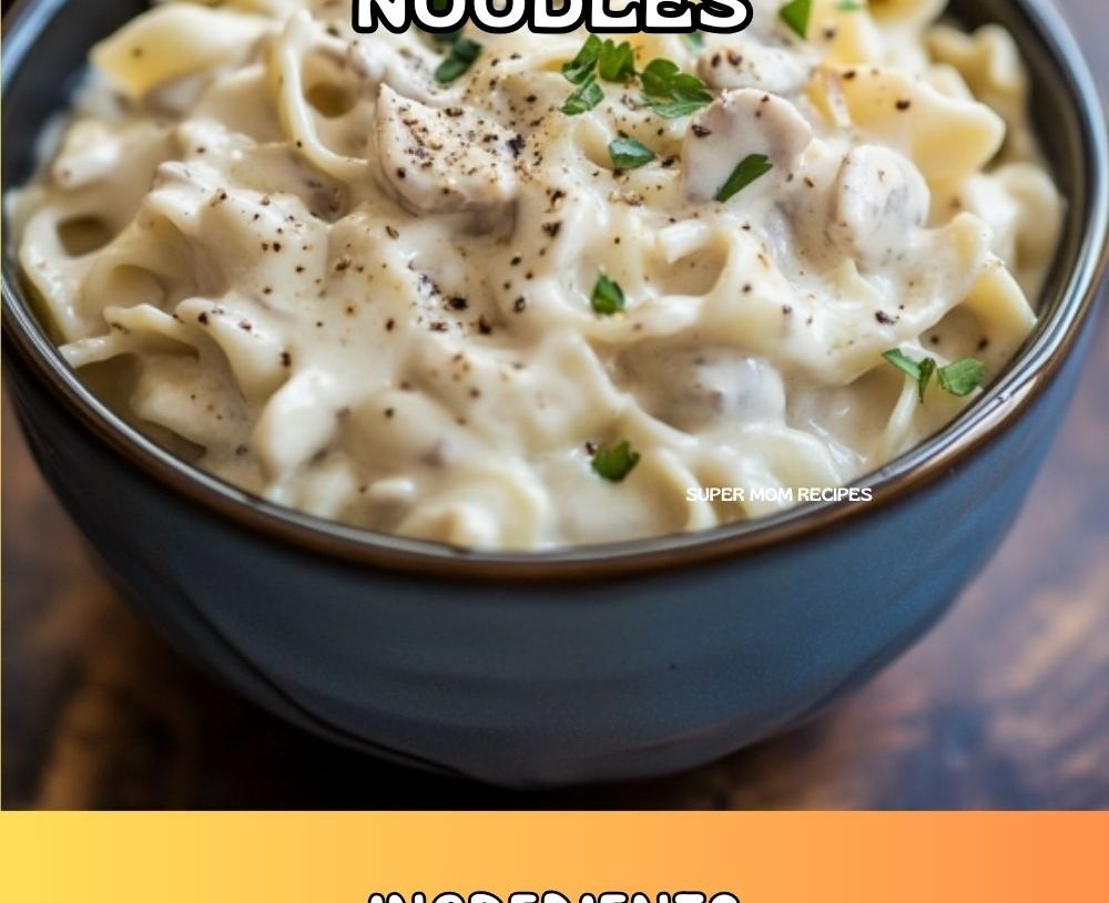 Slow Cooker Creamy Cafeteria Noodles