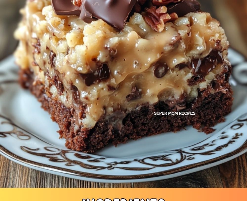 German Chocolate Poke Cake