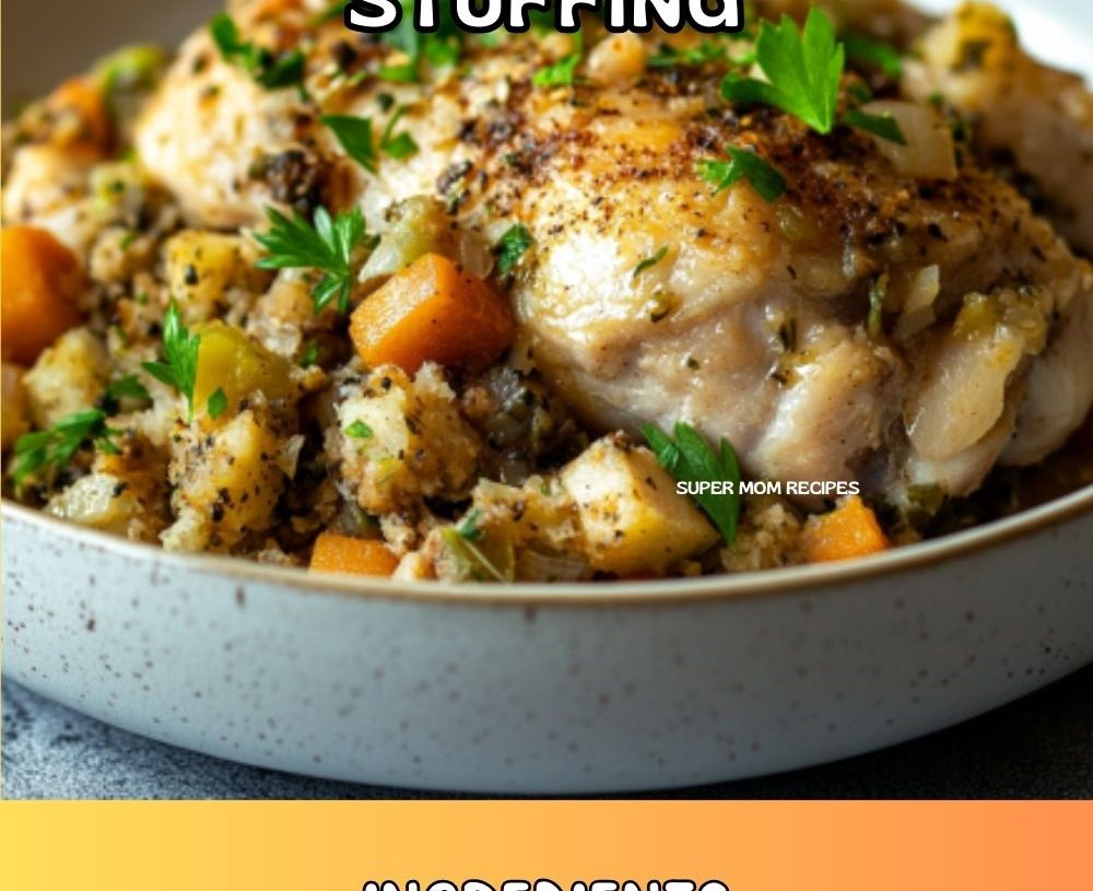 4-Ingredient Slow Cooker Chicken with Stuffing