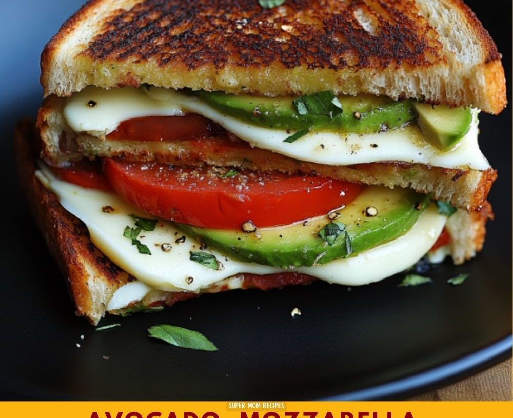 Avocado, Mozzarella, and Tomato Grilled Cheese