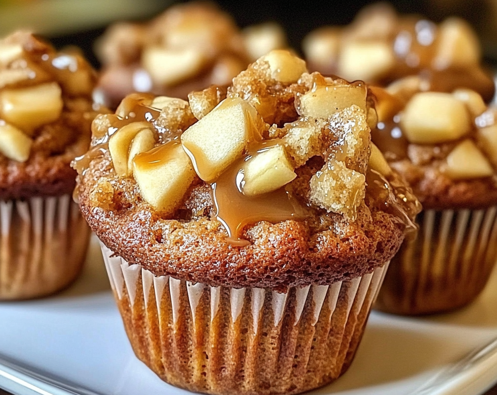 Luscious Caramel Apple Muffins