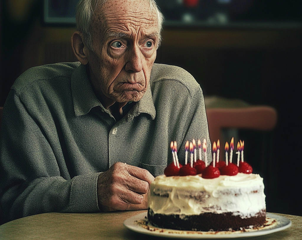 Old man visits his daughter