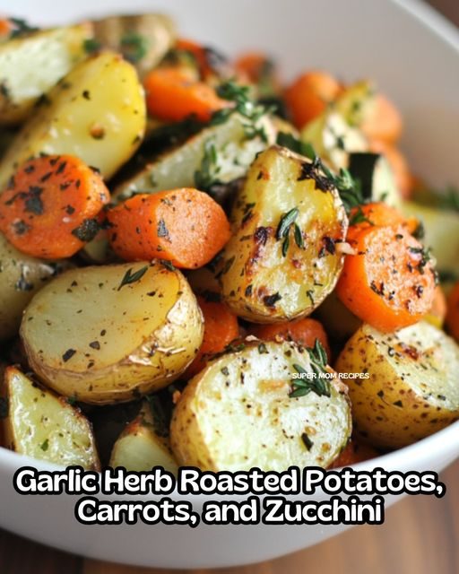 Garlic Herb Roasted Potatoes, Carrots, and Zucchini :