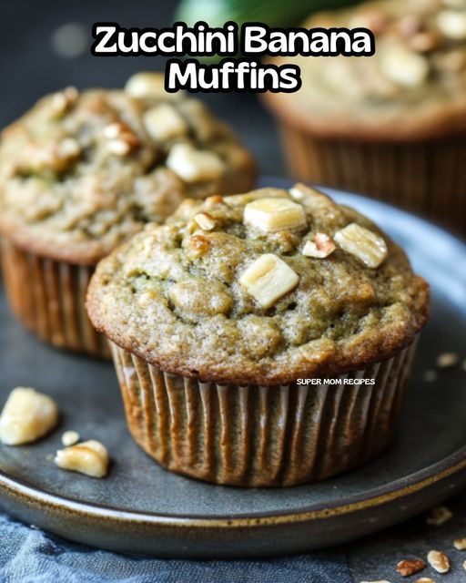 Zucchini Banana Muffins