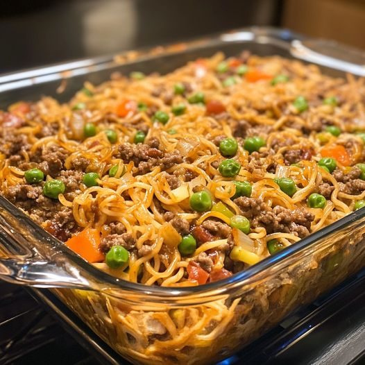 Ground Beef Chow Mein Casserole