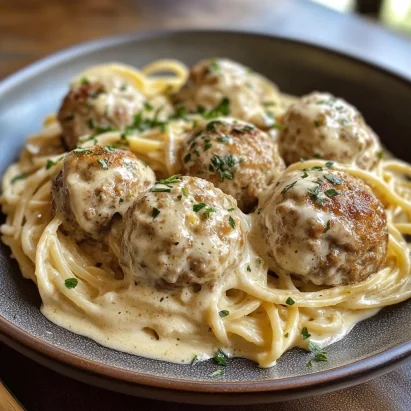 Alfredo Meatballs