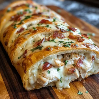 Chicken Bacon Ranch Stromboli