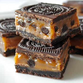 Chocolate Caramel Oreo Bars