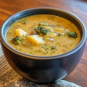 Crock Pot Potato Broccoli Cheddar Soup