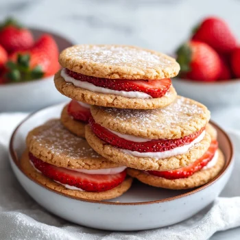 Easy Strawberry Sandwich Cookies