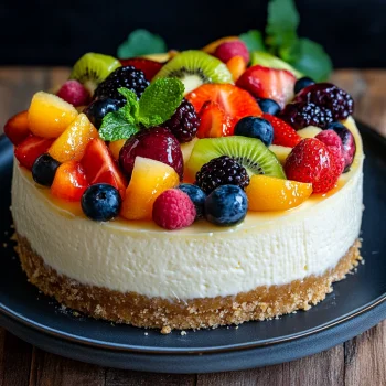 Fruit Salad Cheesecake